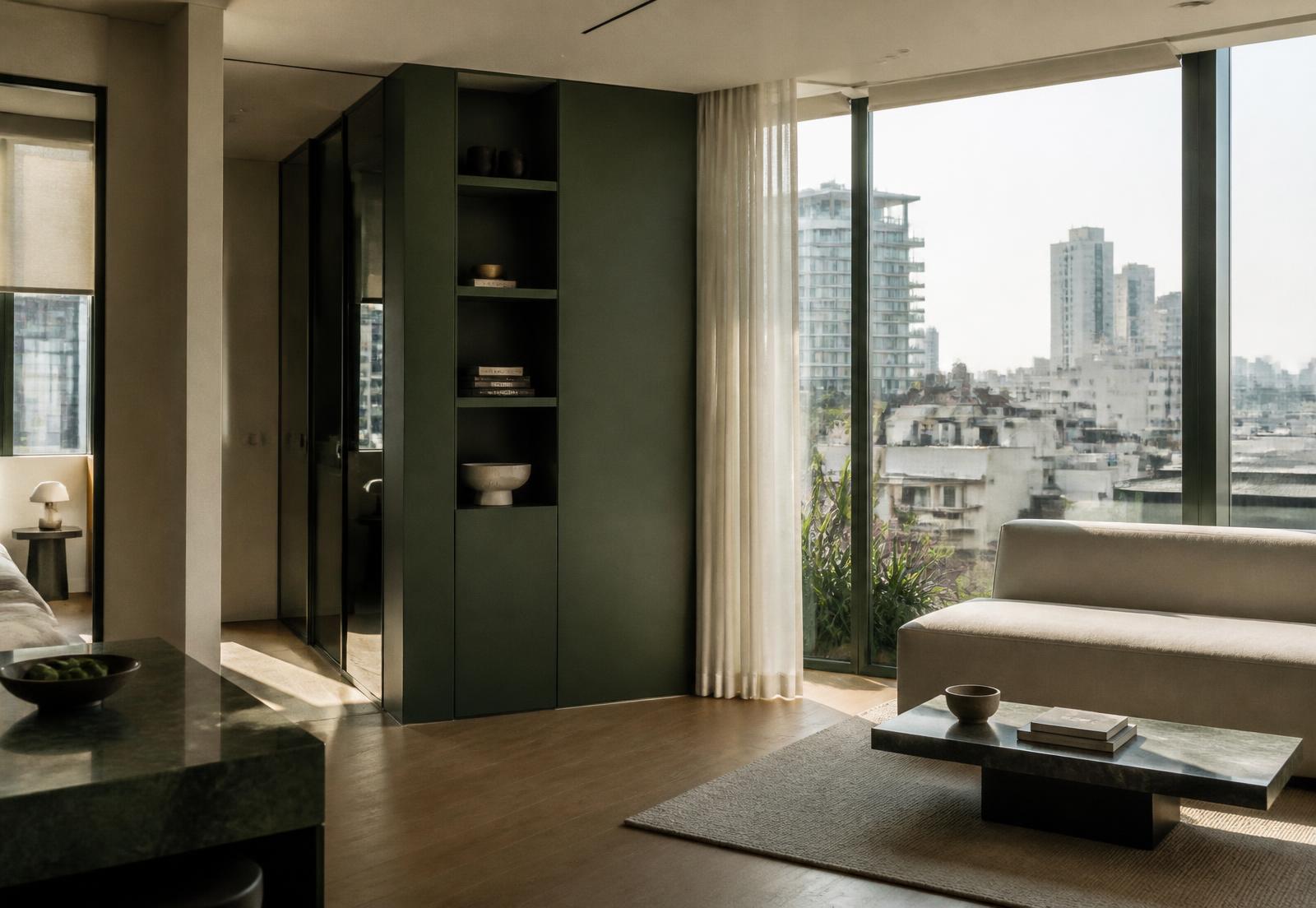 Intérieur d'un appartement contemporain à Nha Trang, lumière du matin